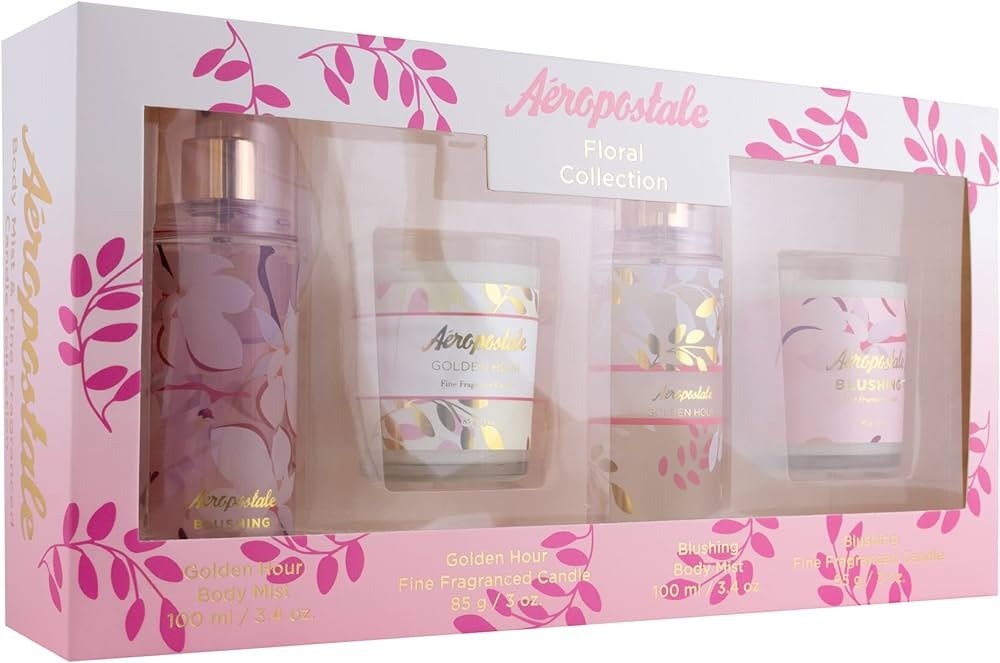 Aeropostale Rose Home Collection by Aeropostale, 4 Piece Gift Set