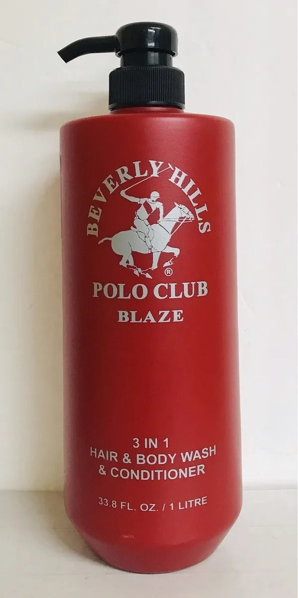 BHPC Blaze by Beverly Hills Polo Club, 33.8 oz 3-in-1 Hair & Body Wash & Conditioner for Men