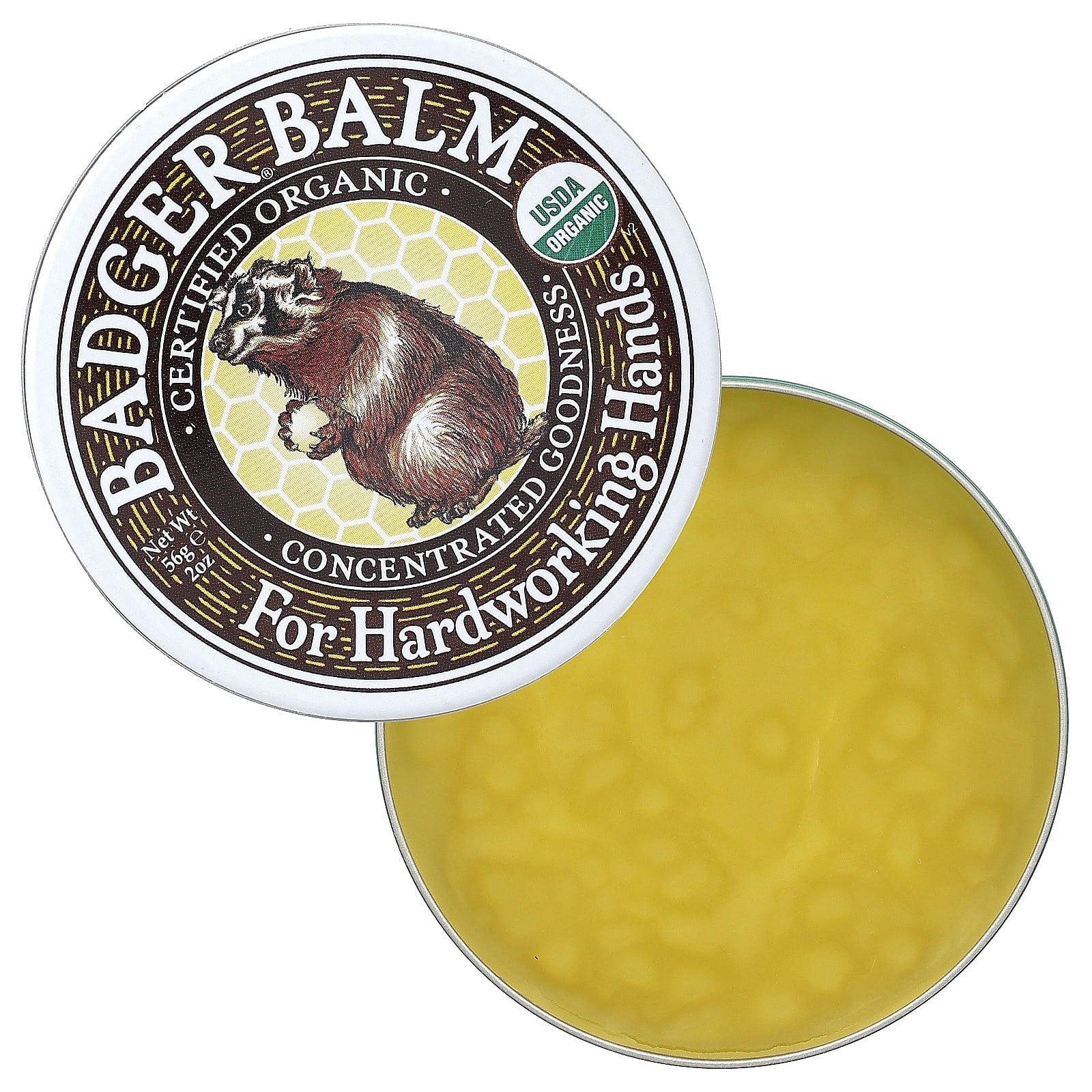 Badger, Certified Organic Badger Balm for Hardworking Hands, 2 oz (56 g)