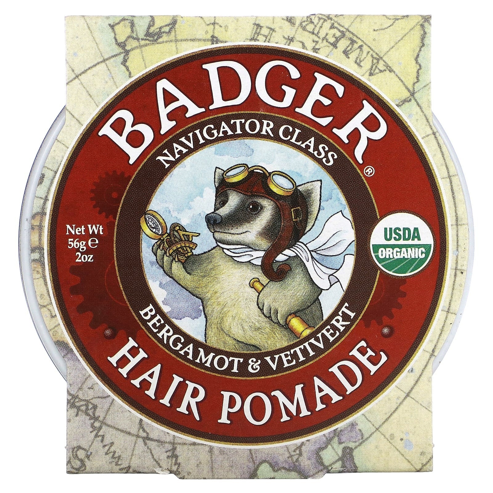 Badger, Hair Pomade, Bergamot & Vetivert, 2 oz (56 g)