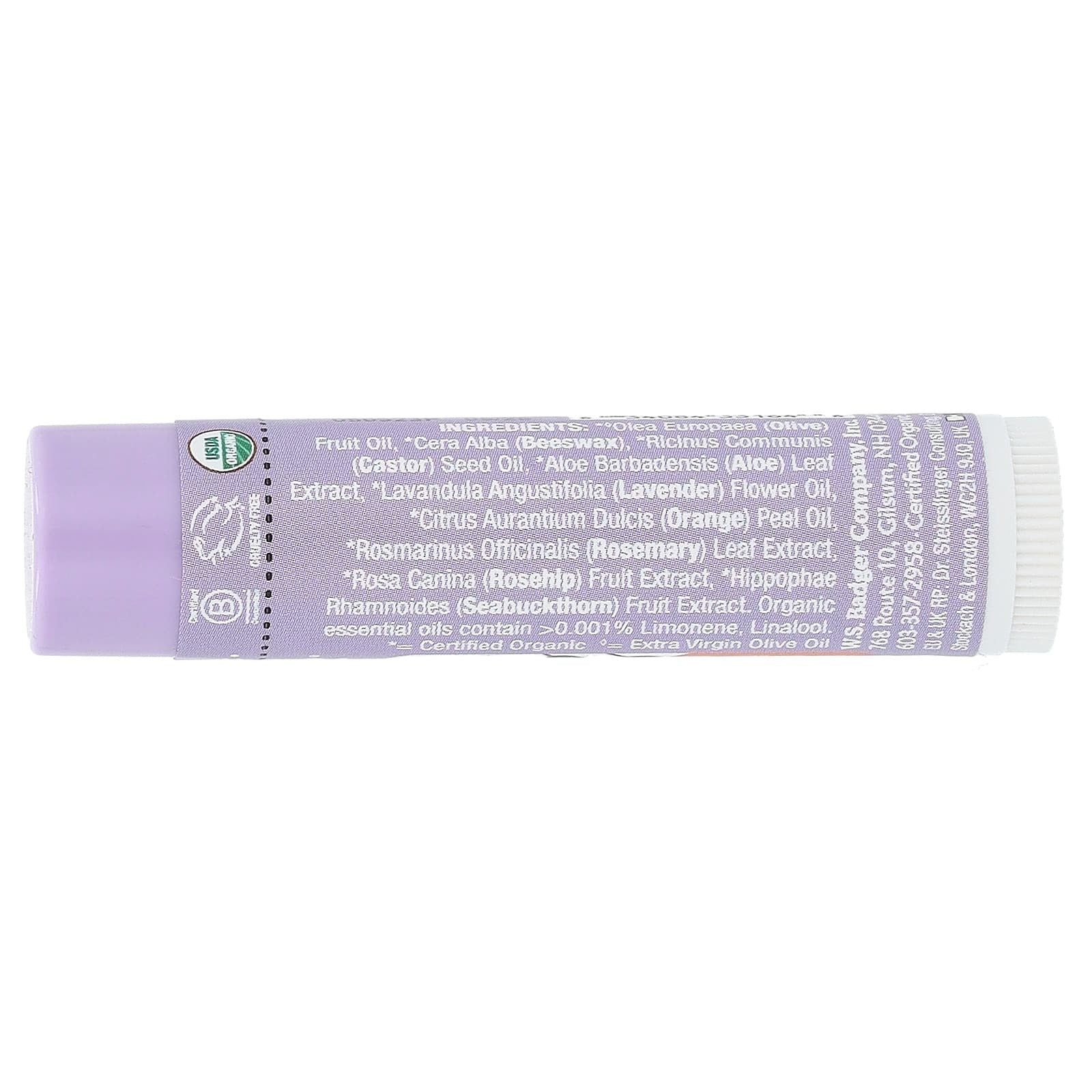 Badger, Lip Balm, Lavender Orange, 0.15 oz (4.2 g)