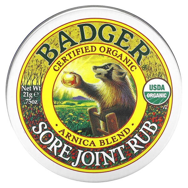 Badger, Organic Sore Joint Rub, Arnica Blend, 0.75 oz (21 g)