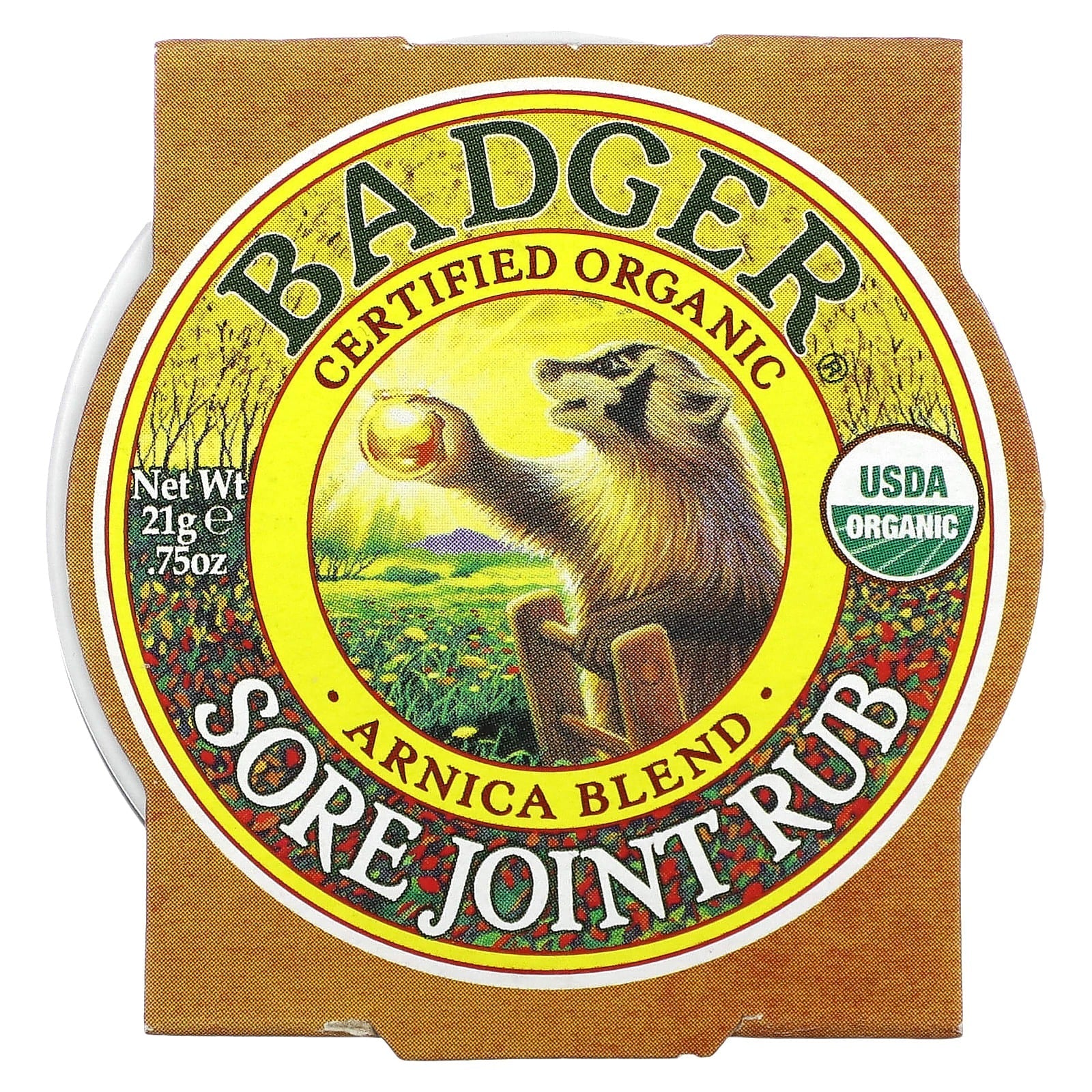 Badger, Organic Sore Joint Rub, Arnica Blend, 0.75 oz (21 g)