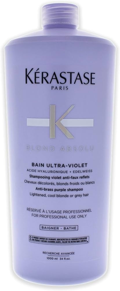 Blonde Absolu Bain Ultra Violet Shampoo by Kerastase for Unisex - 33.8 oz Shampoo - Pack of 2