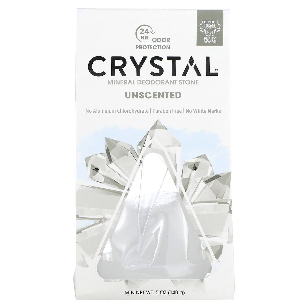 CRYSTAL, Mineral Deodorant Stone, Unscented, 5 oz (140 g)