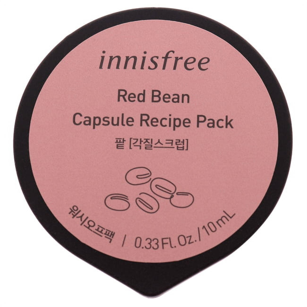 Capsule Recipe Pack Mask - Red Bean by Innisfree for Unisex - 0.33 oz Mask - Pack of 3