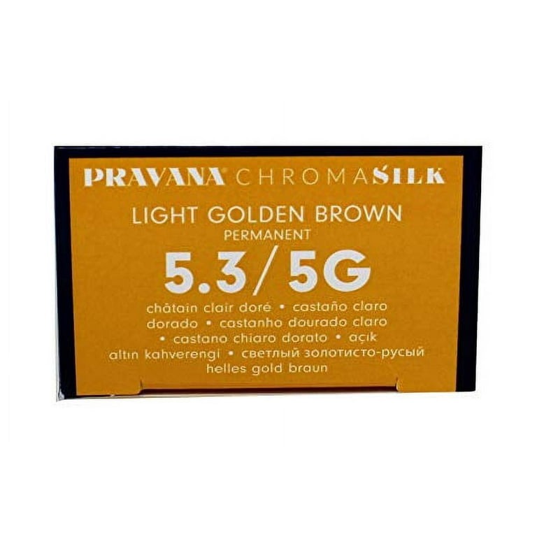 ChromaSilk Creme Hair Color - 5.3 Light Golden Brown by Pravana for Unisex - 3 oz Hair Color