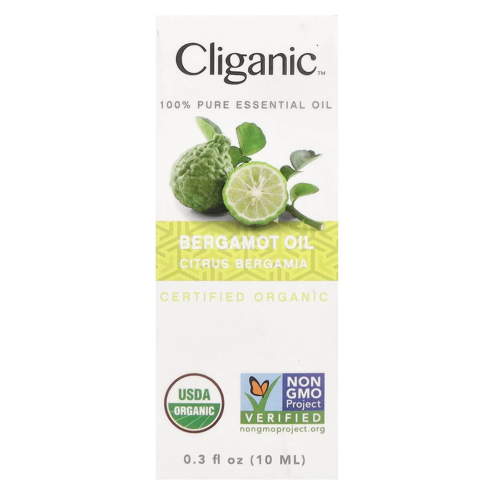 Cliganic, 100% Pure Essential Oil, Bergamot Oil, 0.3 fl oz (10 ml)