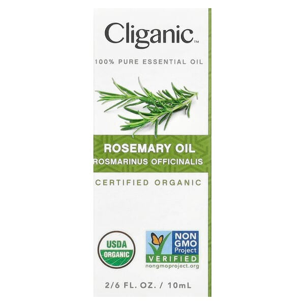 Cliganic, 100% Pure Essential Oil, Rosemary Oil, 0.33 fl oz (10 ml)