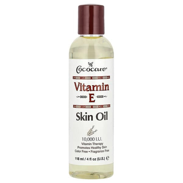 Cococare, Vitamin E Skin Oil, Fragrance Free, 10,000 I.U., 4 fl oz (118 ml)