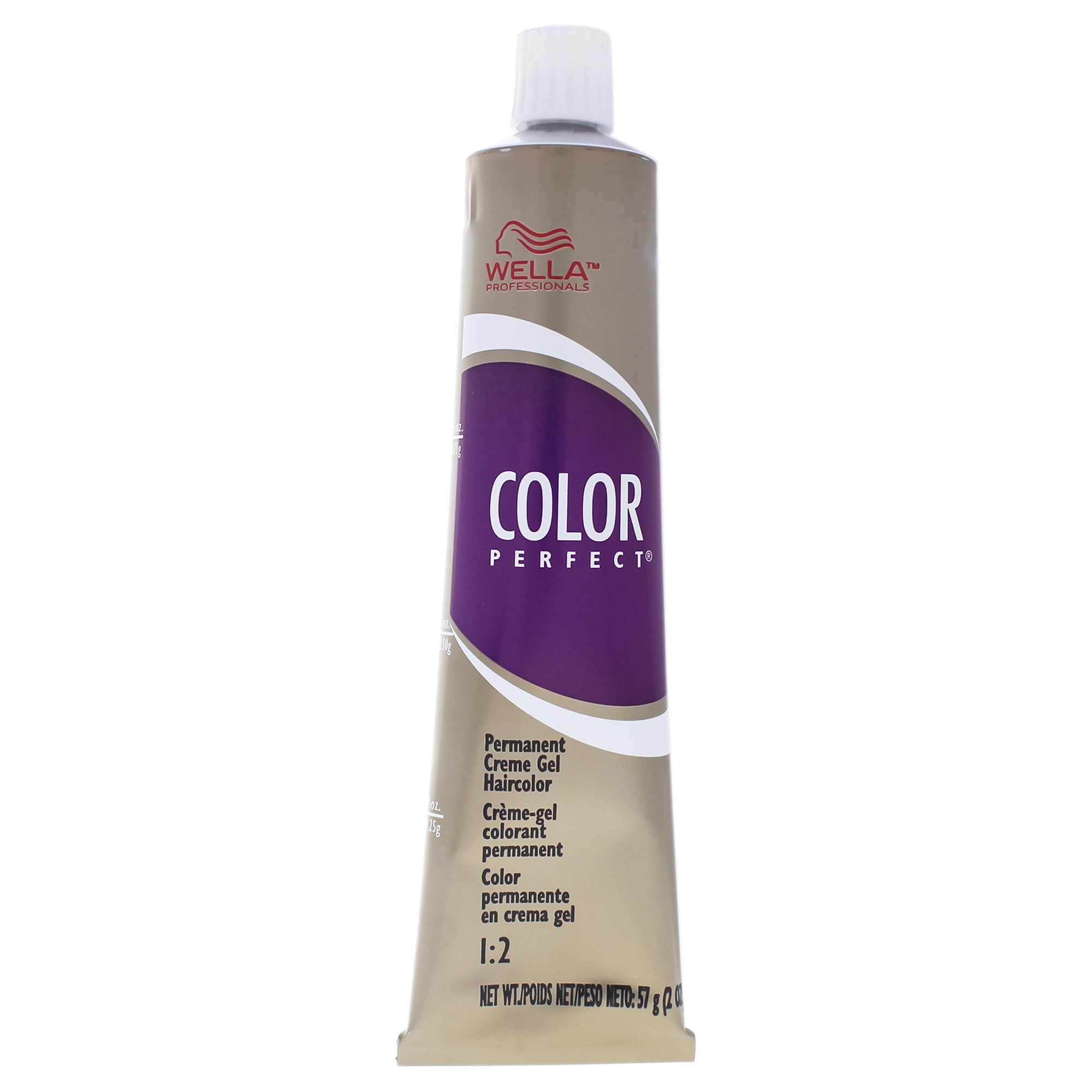 Color Perfect Permanent Creme Gel Hair Color - 4RV Medium Red Violet Brown by Wella for Unisex - 2 oz Hair Color