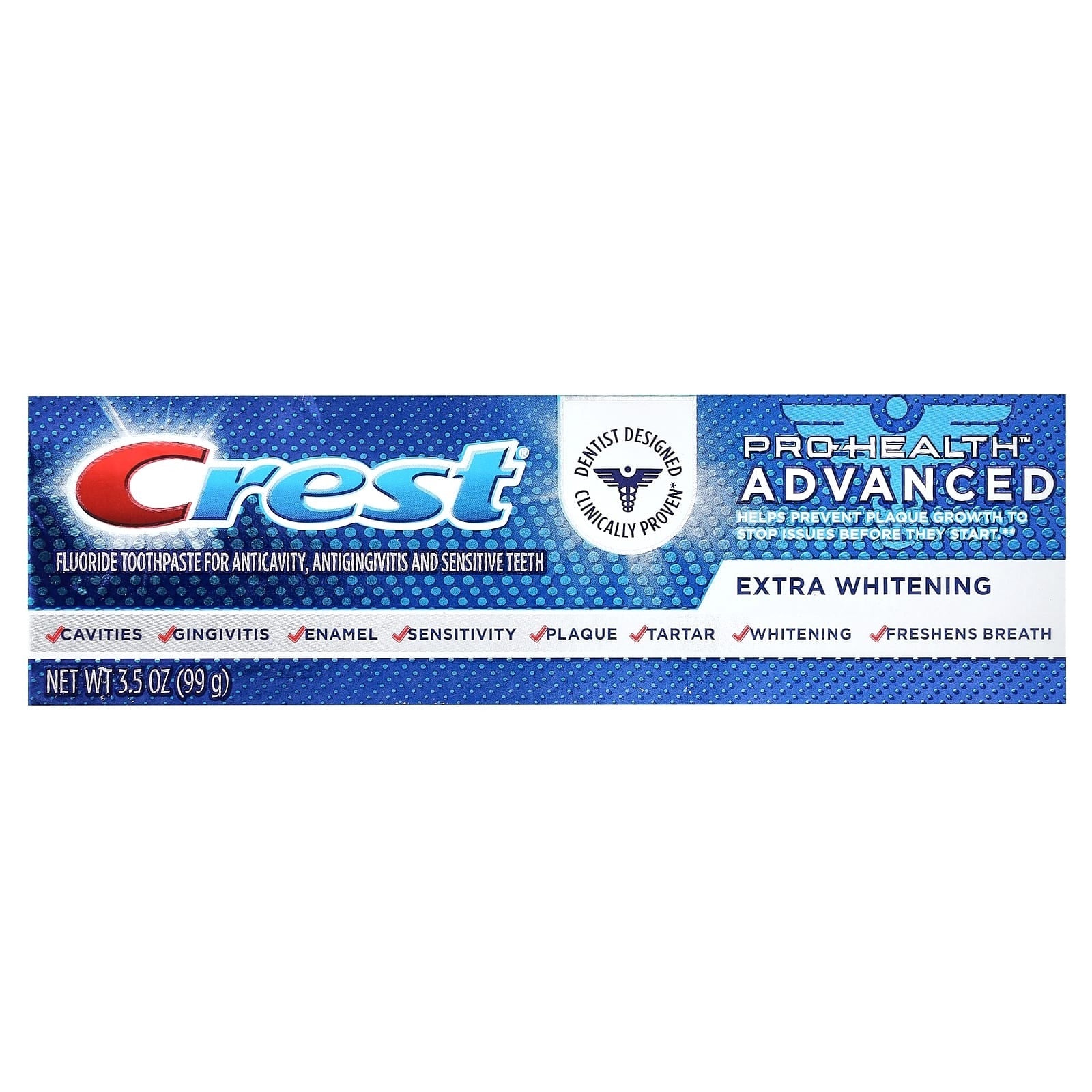 Crest, Pro Health Advanced, Fluoride Toothpaste, Extra Whitening, 3.5 oz (99 g)