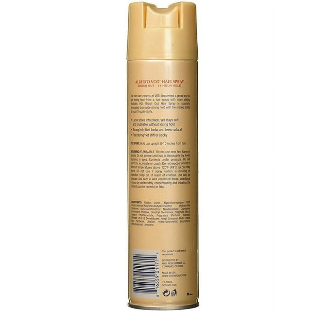 Crystal Clear Brush Out Hair Spray by Alberto VO5 for Unisex - 8.5 oz Hair Spray