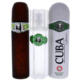 Cuba Green by Cuba for Men - 3 Pc Gift Set 3.3oz EDT Spray, 6.7oz Body Spray, 3.3oz After Shave