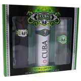 Cuba Green by Cuba for Men - 3 Pc Gift Set 3.3oz EDT Spray, 6.7oz Body Spray, 3.3oz After Shave