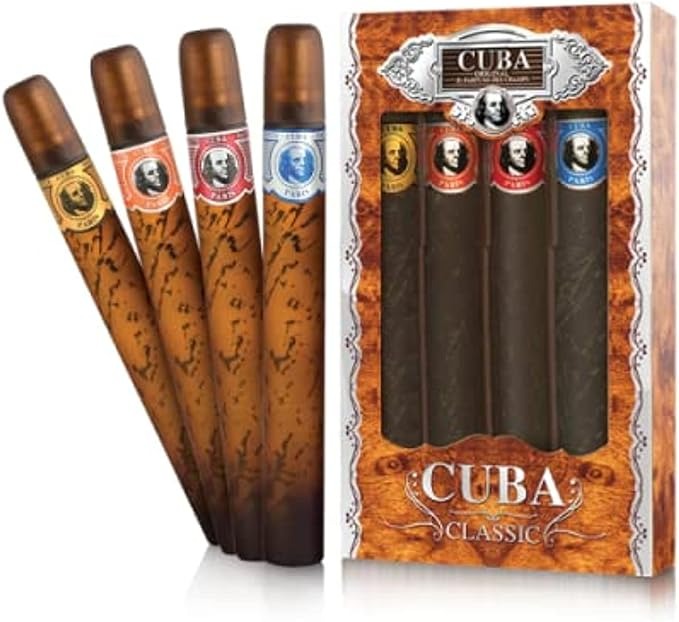 Cuba by Cuba for Men - 4 Pc Mini Gift Set cuba gold, cuba red, cuba blue, cuba orange (5ml each)