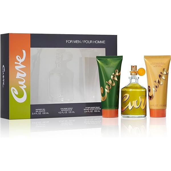 Curve by Liz Claiborne for Men - 3 Pc Gift Set 4.2oz Cologne Spray, 3.4oz Aftershave Balm, 3.4oz Showe Gel