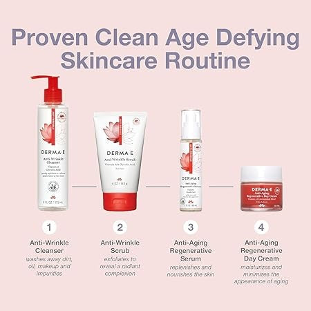 DERMA E, Anti-Wrinkle Cleanser, Vitamin A & Glycolic Acid, 6 fl oz (175 ml)