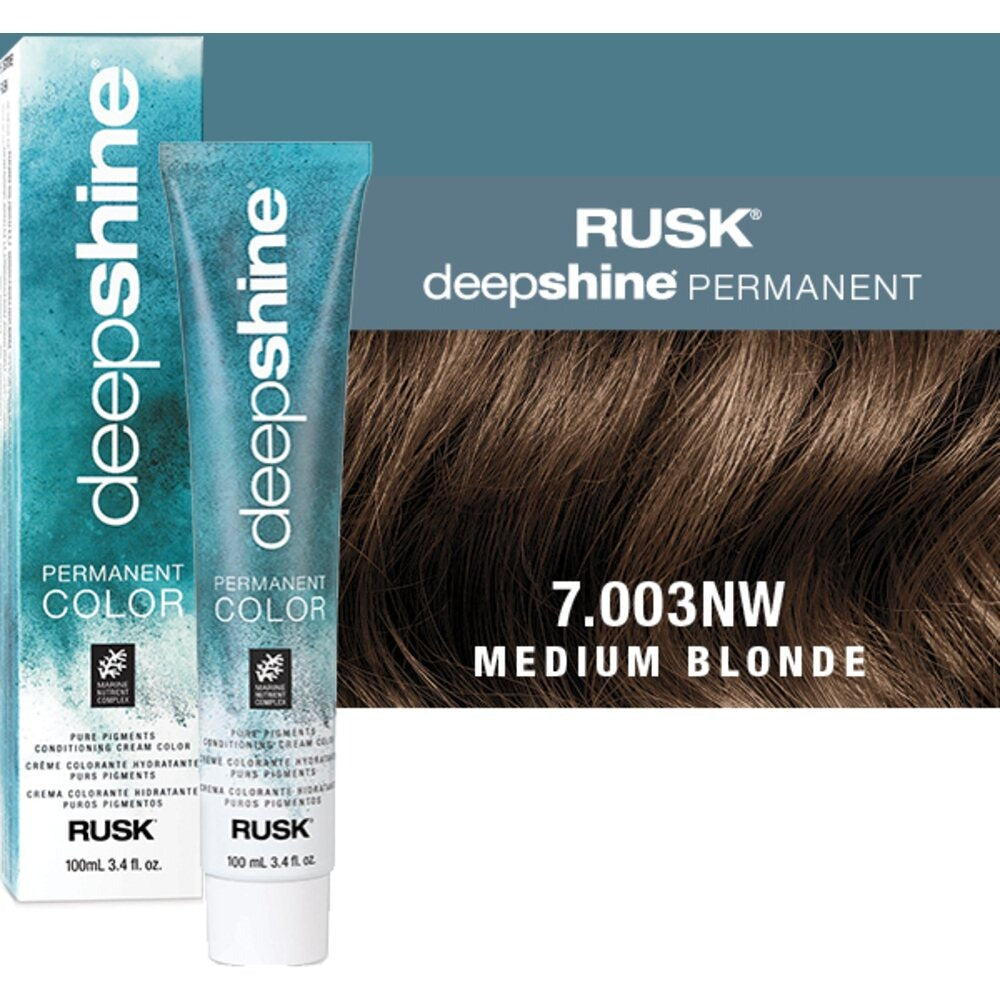 Deepshine Pure Pigments Conditioning Cream Color - 7.003 NW Medium Blonde by Rusk for Unisex - 3.4 oz Hair Color