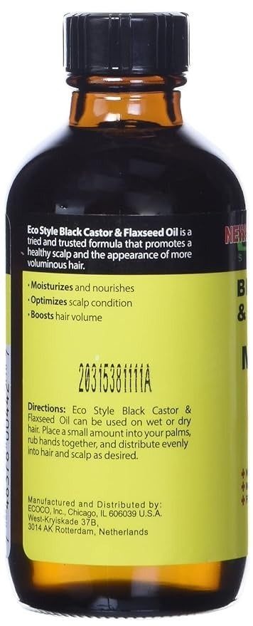 Eco Style Maximum Hair Growth Oil - Black Castor And Flaxseed by Ecoco for Unisex - 4 oz Oil