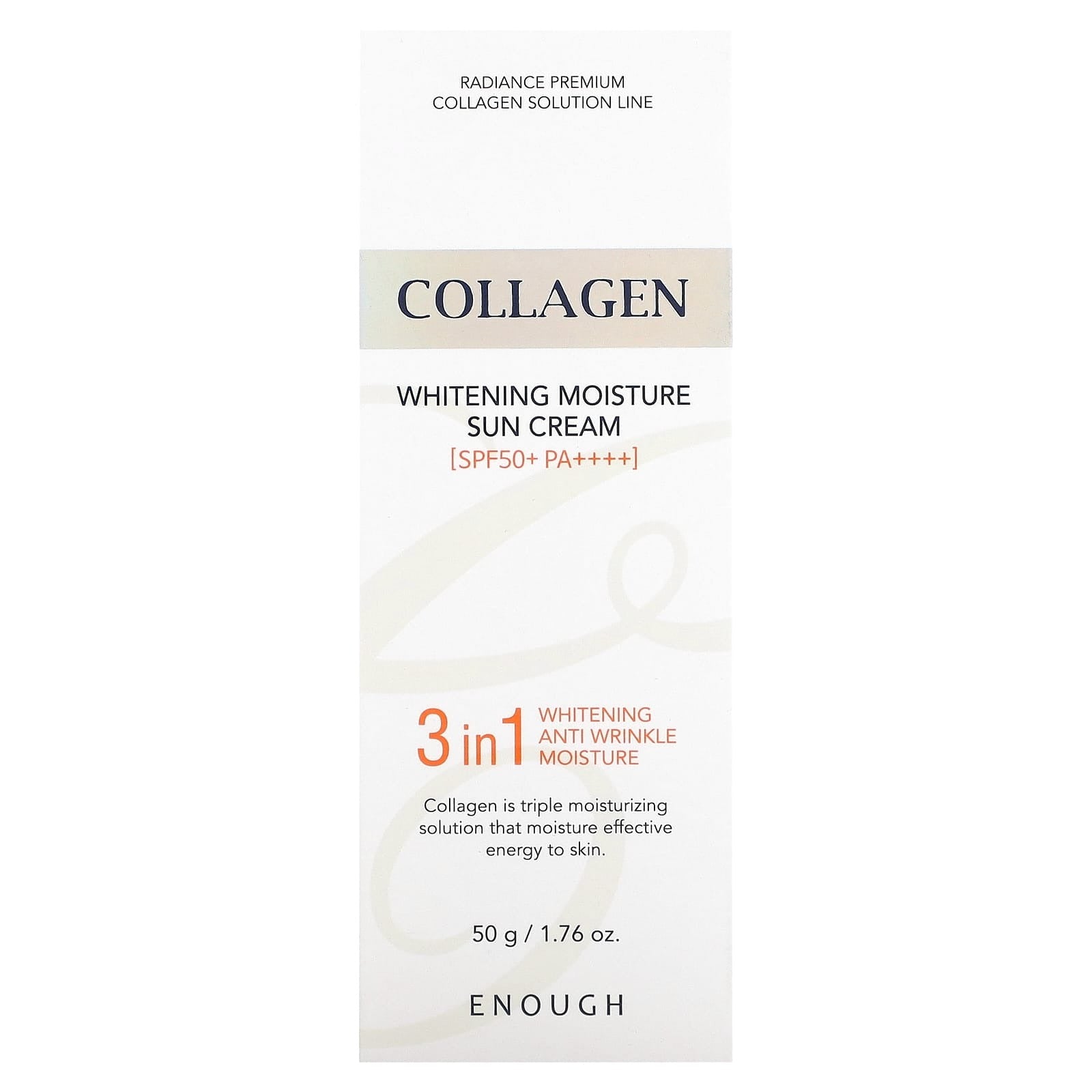 Enough, Collagen, Whitening Moisture Sun Cream, SPF 50+ PA++++, 1.76 oz (50 g)