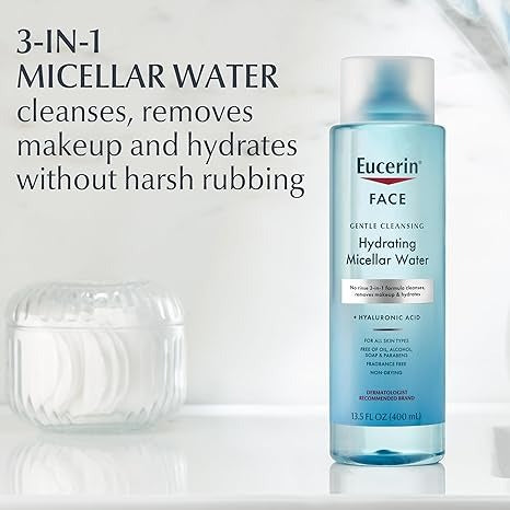 Eucerin, Face, Hydrating Micellar Water, Fragrance Free, 13.5 fl oz (400 ml)