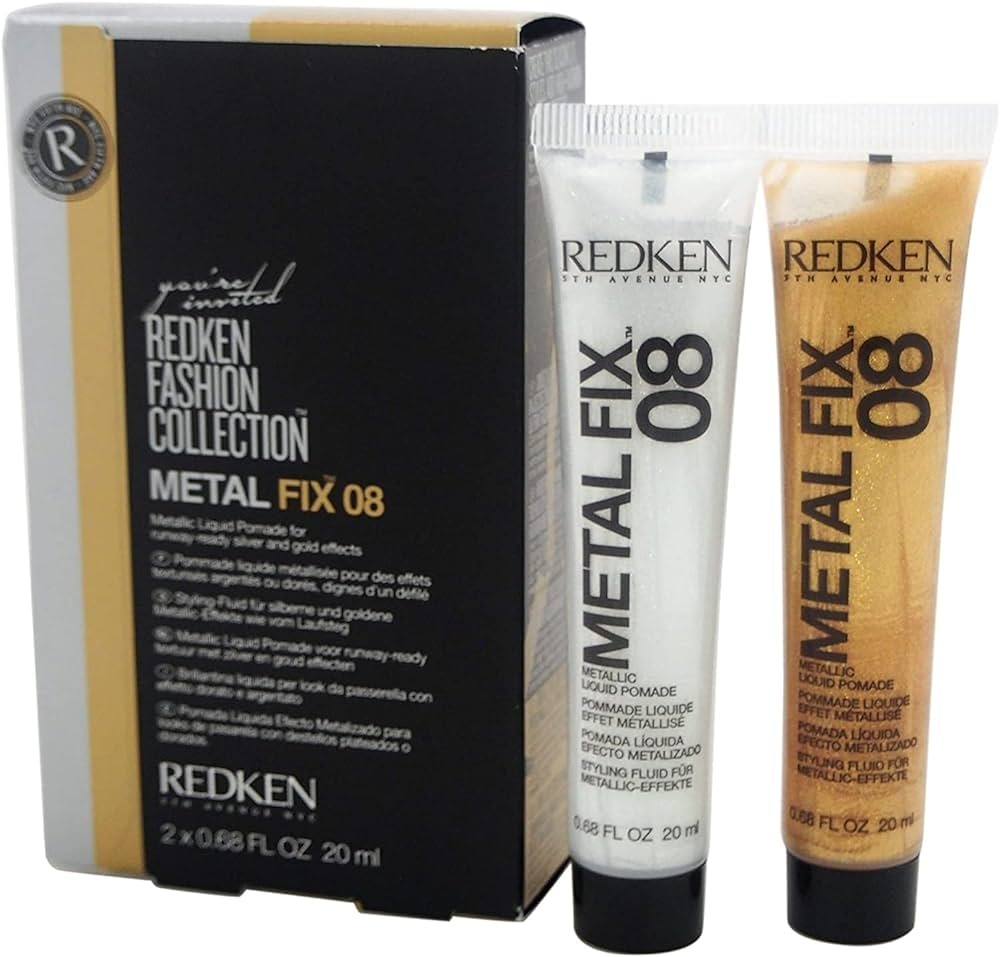 Fashion Collection Metal Fix 08 Metallic Liquid Pomade by Redken for Unisex - 2 x 0.68 oz Pomade