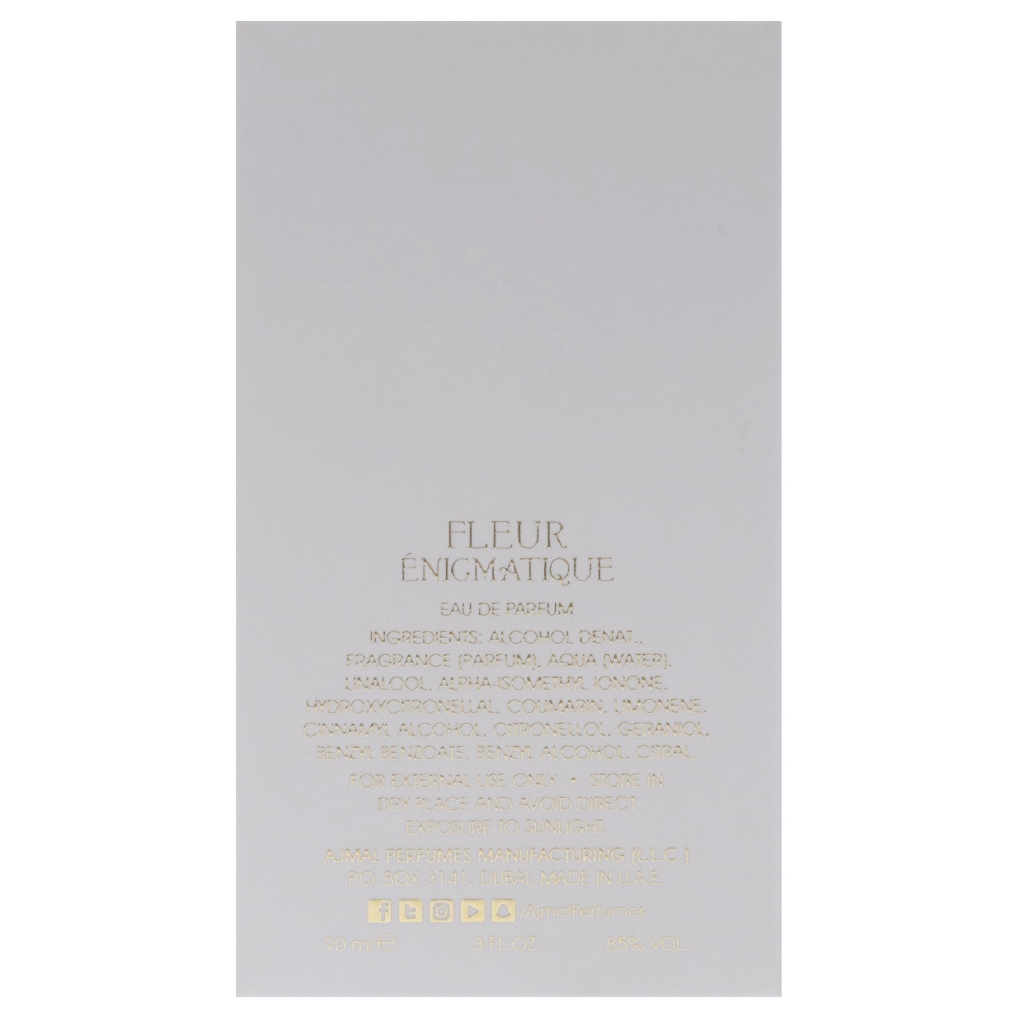 Fleur Enigmatique by Ajmal for Unisex - 3 oz EDP Spray