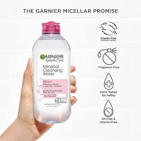 Garnier, SkinActive, All-in-1 Micellar Cleansing Water, All Skin Types, 13.5 fl oz (400 ml)