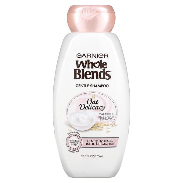 Garnier, Whole Blends, Oat Delicacy Gentle Shampoo, Fine to Normal Hair, 12.5 fl oz (370 ml)