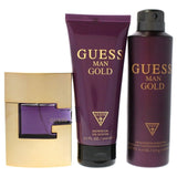 Guess Gold by Guess for Men - 3 Pc Gift Set 2.5oz EDT Spray, 6.0oz Deodorizing Body Spray, 6.7oz Shower Gel