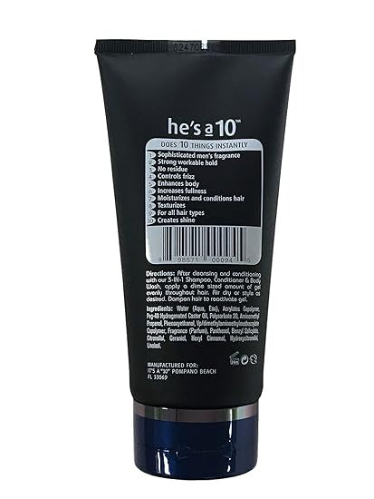 He Is A 10 Miracle Defining Gel by Its A 10 for Men - 5 oz Gel