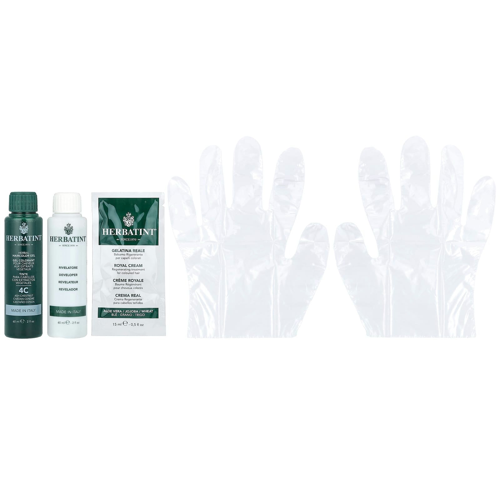 Herbatint, Permanent Haircolor Gel, 4C, Ash Chestnut, 4.56 fl oz (135 ml)