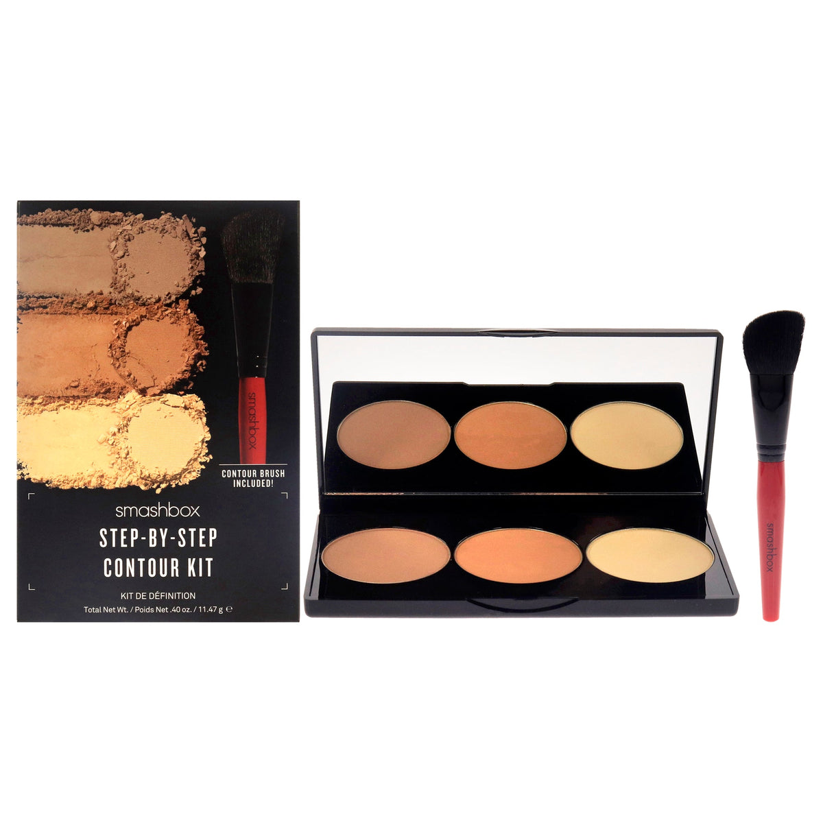 Step-By-Step Contour Kit by SmashBox for Women - 2 Pc 0.4oz Makeup, Brush