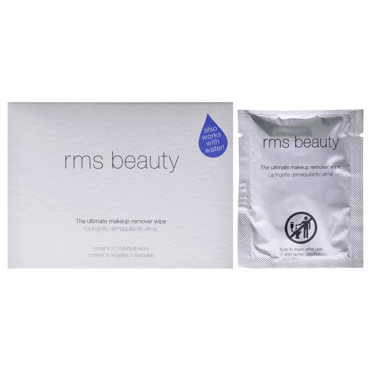 The Ultimate Makeup Remover by RMS Beauty for Women - 20 Count Wipes