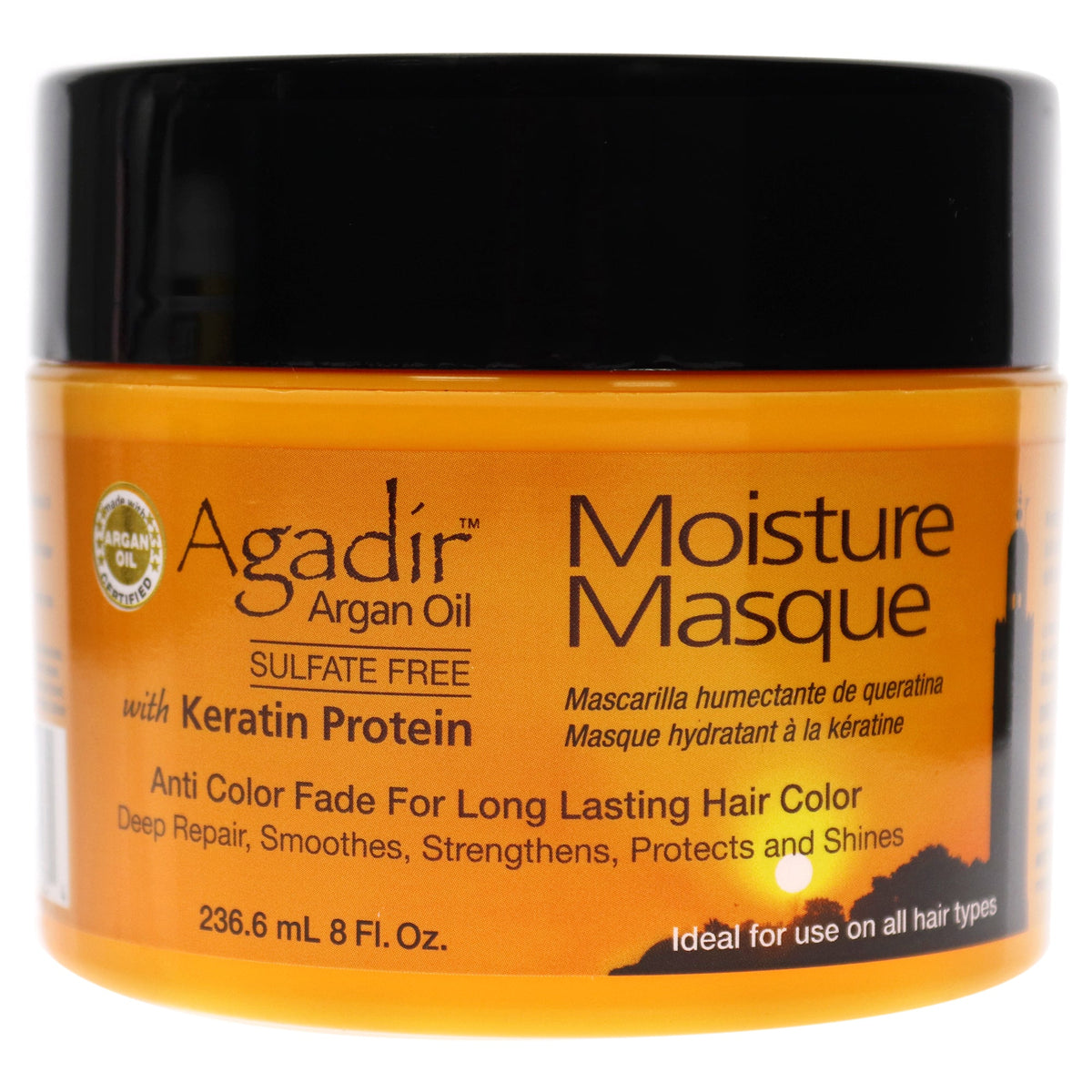 Argan Oil Moisture Masque by Agadir for Unisex - 8 oz Masque