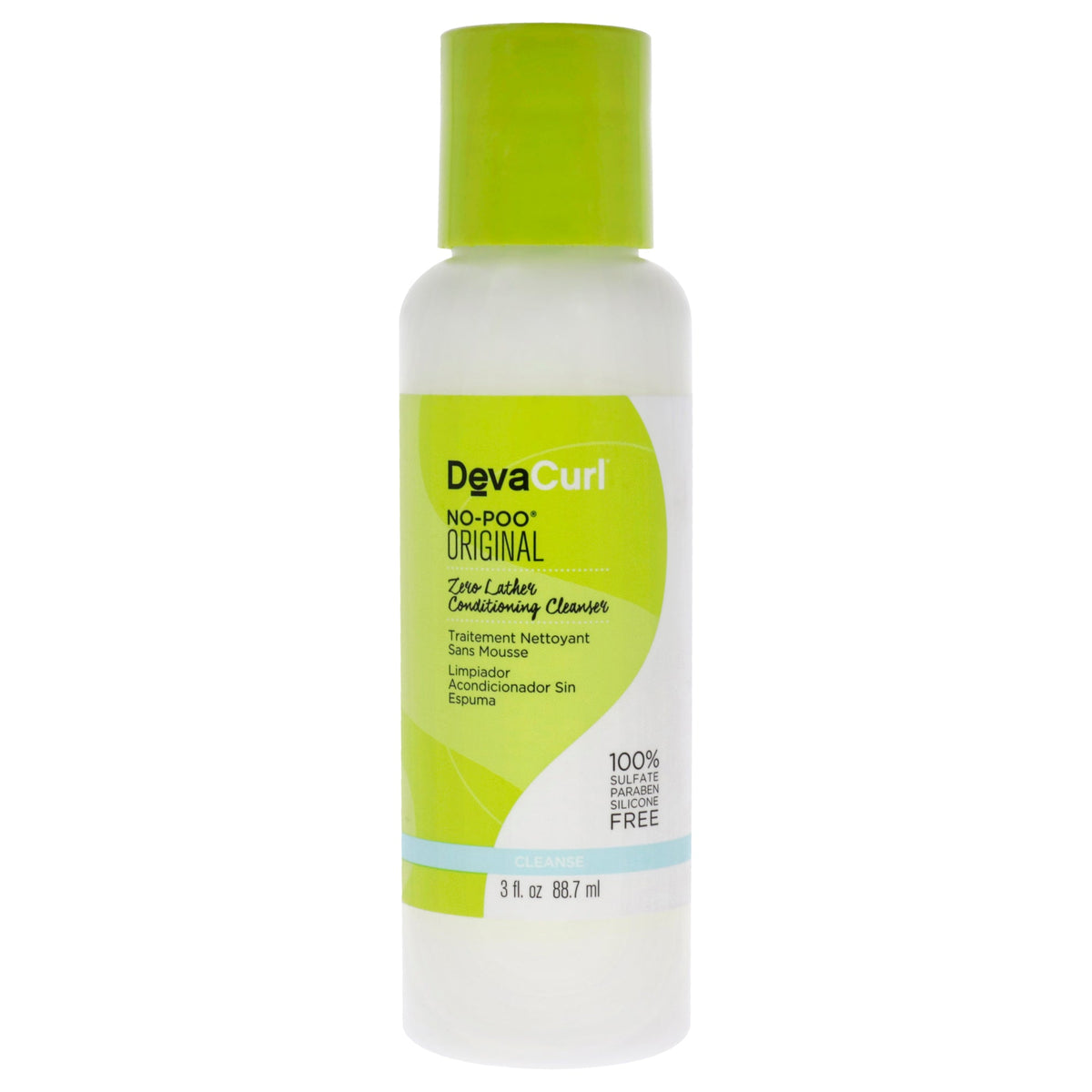 DevaCurl No-Poo Zero Lather Conditioning Cleanser by DevaCurl for Unisex - 3 oz Cleanser