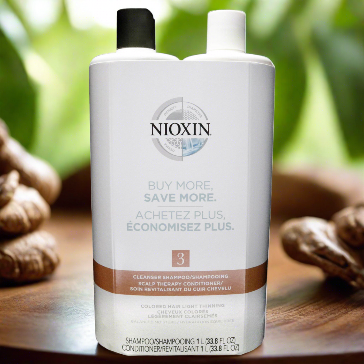 System 3 Kit by Nioxin for Unisex - 33.8 oz Shampoo, Conditioner