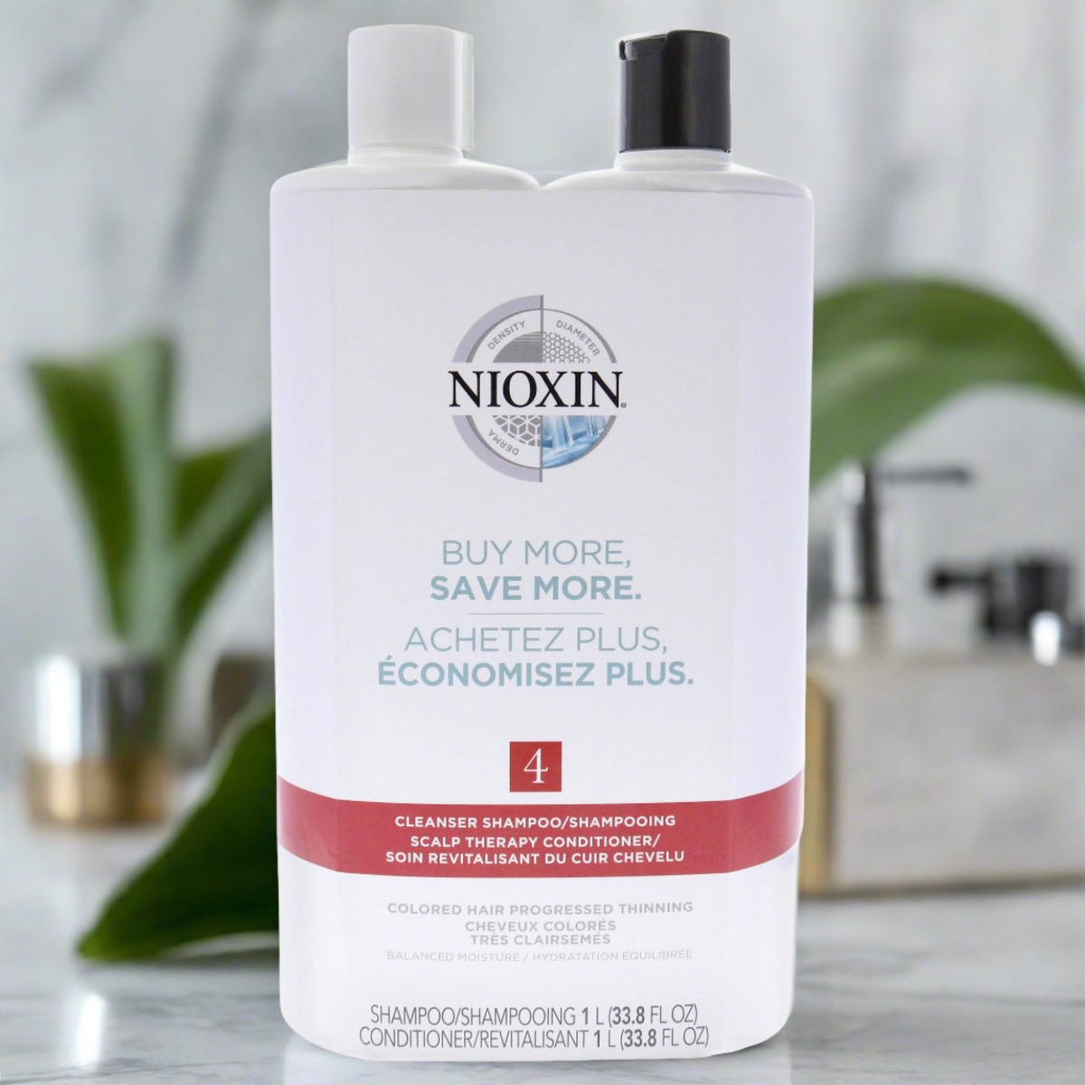 System 4 Kit by Nioxin for Unisex - 2 Pc 33.8 oz Shampoo, Conditioner