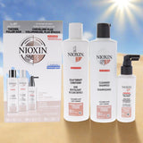 System 3 Kit by Nioxin for Unisex - 3 Pc 10.1oz Color Safe Cleanser Shampoo, 10.1 oz Color Safe Scalp Therapy Conditioner, 1Liter Color Safe Scalp and Hair Treatment