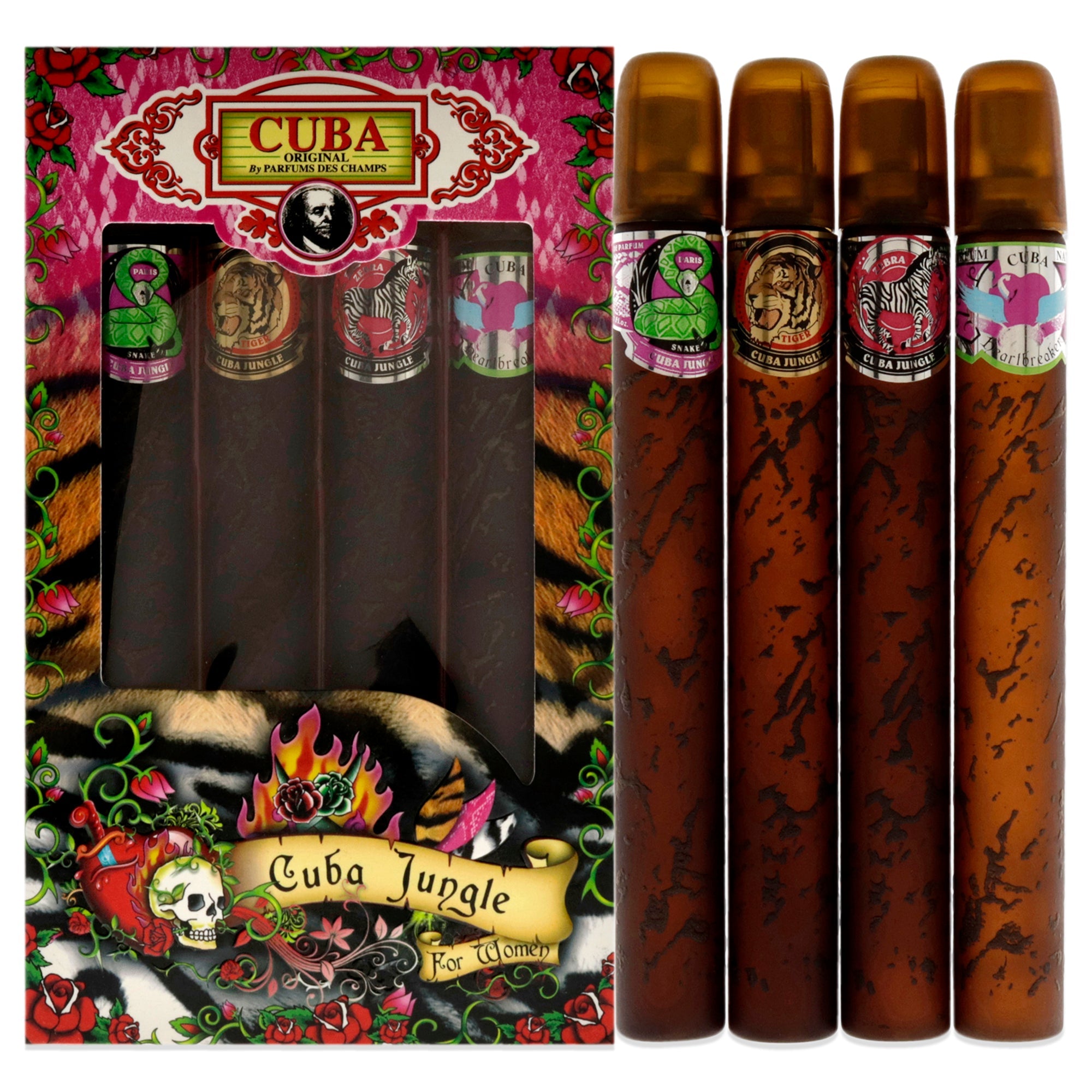 Cuba Jungle by Cuba for Women - 4 Pc Gift Set