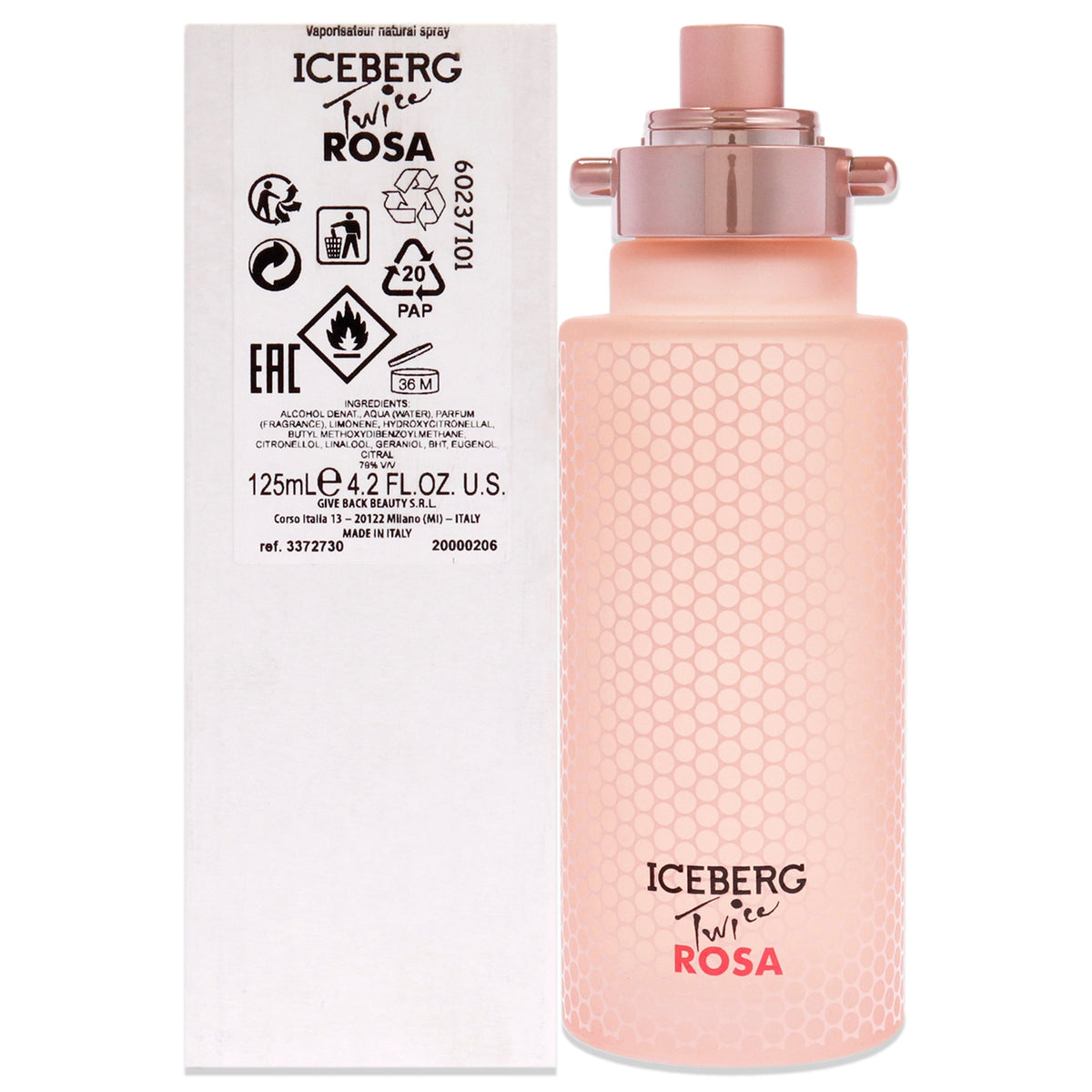 Iceberg Twice Rosa by Iceberg for Women - 4.2 oz EDT Spray (Tester)