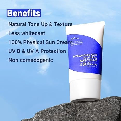 ISNtree, Hyaluronic Acid Natural Sun Cream, SPF 50+ PA++++, 1.69 fl oz (50 ml)