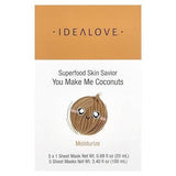 Idealove, Superfood Skin Savior, You Make Me Coconuts, 5 Beauty Sheet Masks, 0.68 fl oz (20 ml) Each