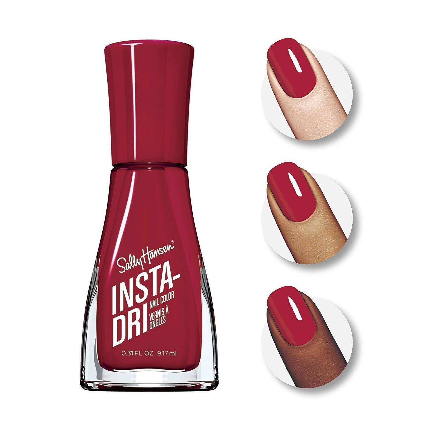 Insta-Dri Nail Color - 373 Rapid Red by Sally Hansen for Women - 0.31 oz Nail Polish