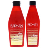 Frizz Shampoo and Conditioner Kit by Redken for Unisex - 2 Pc Kit 10.1oz Shampoo, 8.5oz Conditioner