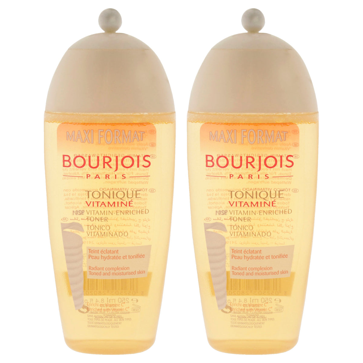 Maxi Format Vitamin-Enriched Toner by Bourjois for Women - 8.4 oz Toner - Pack of 2