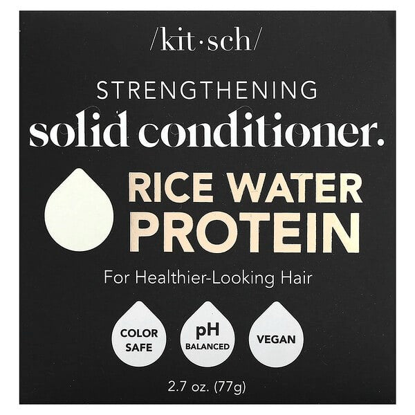 Kitsch, Strengthening Solid Conditioner Bar, Rice Water Protein, White Tea & Mandarin, 1 Bar, 2.7 oz (77 g)