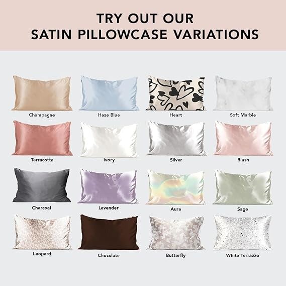 Kitsch, The Satin Pillowcase, Standard Size, Blush, 1 Piece