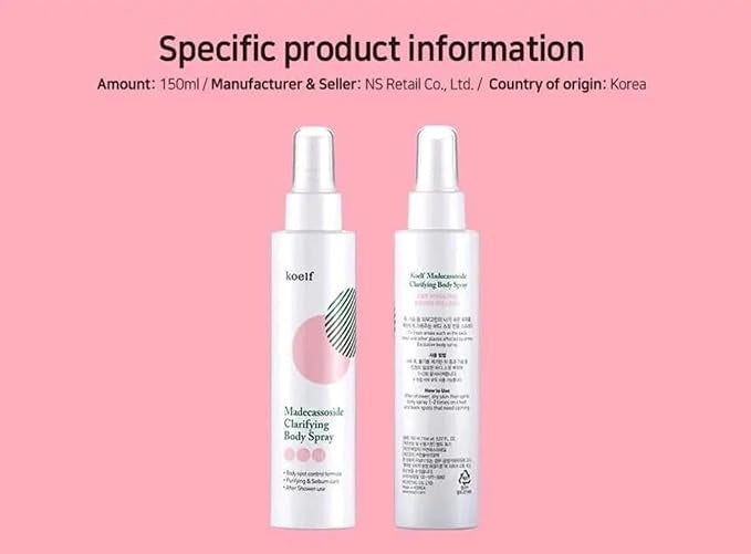 Koelf, Madecassoside Clarifying Body Spray, 5.07 fl oz (150 ml)